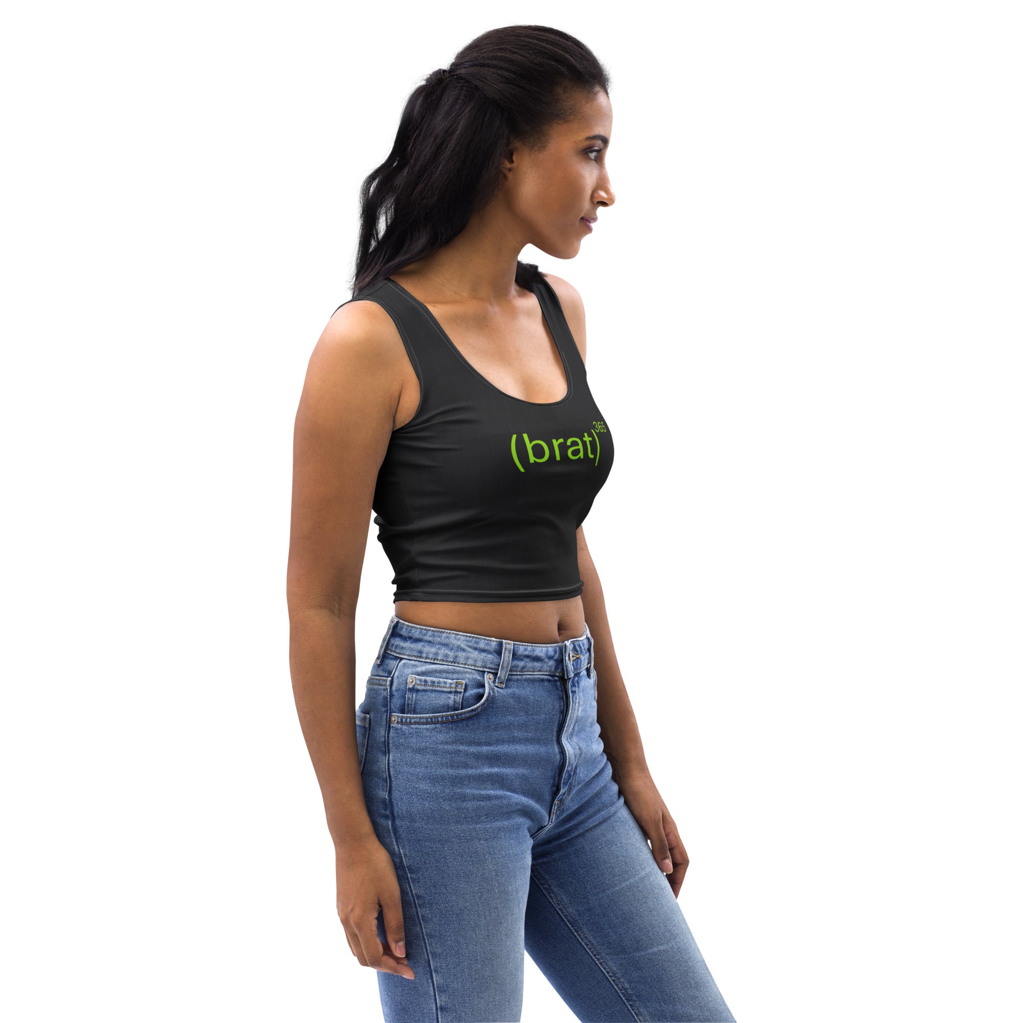 Brat Crop Tops- Sleeveless. Girls' Gym Crop Top. Party Crop Tee- Brat 365. WickedYo.